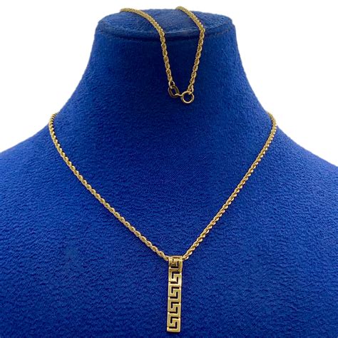 are versace necklaces real gold|versace necklace 18k gold.